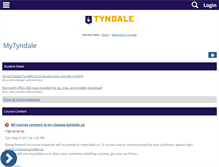 Tablet Screenshot of mytyndale.ca